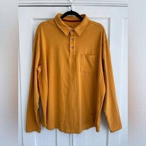 The Territory Ahead Men's XL Mustard Long Sleeve Shirt 100% Cotton Gorpcore EUC